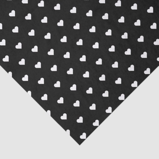 Stijlvol zwart-wit hart | Aangepast Tissuepapier (Detail)