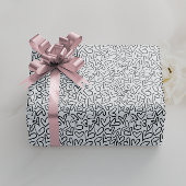 Stijlvol zwart-wit harten patroon cadeaupapier