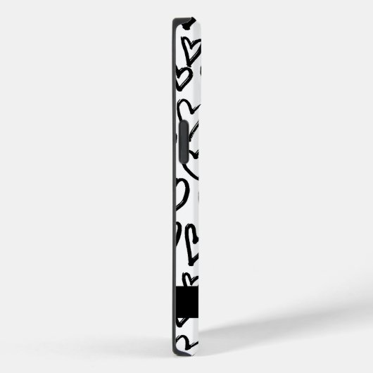 Stijlvol zwart-wit harten patroon personaliseren Case-Mate iPhone case (Achterkant / Rechts)