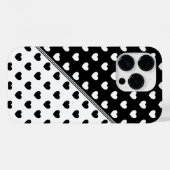 Stijlvol zwart-wit hartenpatroon Case-Mate iPhone case (Achterkant (horizontaal))