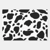 Stijlvol zwart-wit Koe printpatroon Inpakpapier Vel (Voorkant 2)