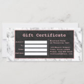 Stijlvol zwart wit marmeren roze gouden cadeau (Achterkant)