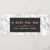 Stijlvol zwart wit marmeren roze gouden cadeau (Voorkant)