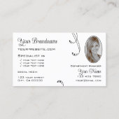 Stijlvol zwart wit  met Logo en foto Visitekaartje (Achterkant)