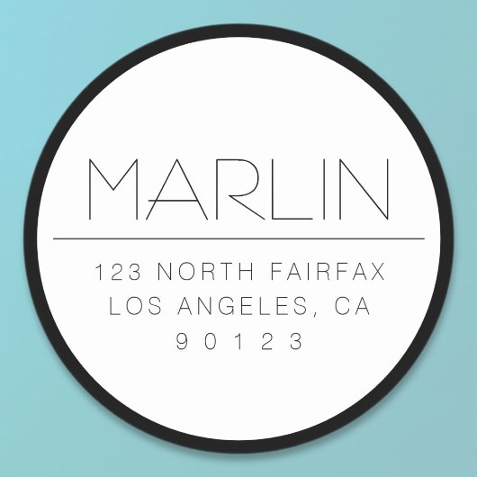 Stijlvol zwart-wit met rand ronde sticker