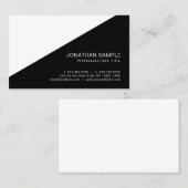 Stijlvol zwart-wit, modern design visitekaartje (Voorkant / Achterkant)