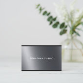 Stijlvol zwart-wit, modern, zwart-wit visitekaartje (Staand voorkant)