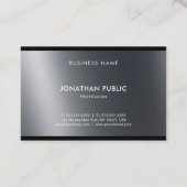 Stijlvol zwart-wit, modern, zwart-wit visitekaartje (Achterkant)