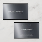 Stijlvol zwart-wit, modern, zwart-wit visitekaartje (Voorkant / Achterkant)