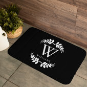 Stijlvol zwart-wit monogram badmat