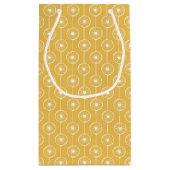 Stijlvol zwart-wit monogram met naam klein cadeauzakje (Achterkant)