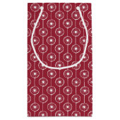 Stijlvol zwart-wit monogram met naam klein cadeauzakje (Achterkant)