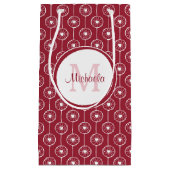 Stijlvol zwart-wit monogram met naam klein cadeauzakje (Voorkant)