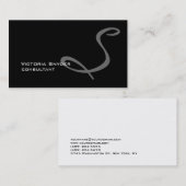 Stijlvol zwart wit monogram Professional Visitekaartje (Voorkant / Achterkant)
