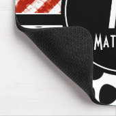 Stijlvol zwart-wit monogram zwart-wit personaliser muismat (Hoek)