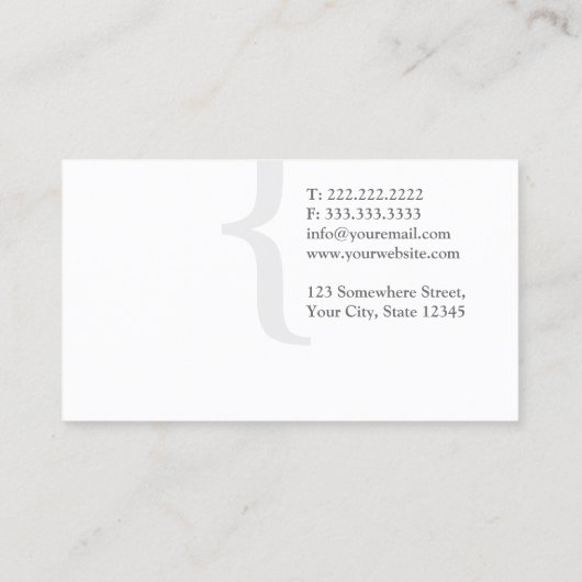 Stijlvol zwart & wit Pastor Visitekaartje (Achterkant)