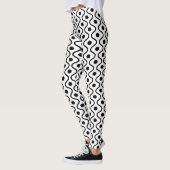 Stijlvol zwart-wit patroon leggings (Links)