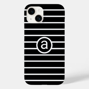 Stijlvol zwart-wit patroon Monochroom Naam Case-Mate iPhone 14 Hoesje