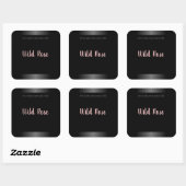 Stijlvol zwart-wit-productlabels Roze Lijst Vierkante Sticker (Vel)