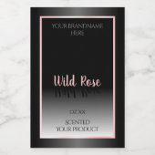 Stijlvol zwart-wit-productlabels Roze Lijst Voedselcontainer Etiket (Enkel label)