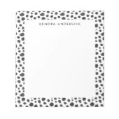 Stijlvol zwart-wit proefpatroon notitieblok (Voorkant)