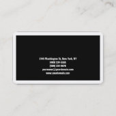 Stijlvol zwart-wit rand Creative Modern Visitekaartje (Achterkant)