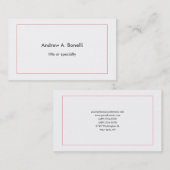 Stijlvol zwart-wit rood-modern visitekaartje (Voorkant / Achterkant)