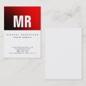 Stijlvol zwart-wit rood Visitekaartje (Voorkant / Achterkant)