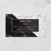 Stijlvol zwart wit Roos Gold Makeup artiest Visitekaartje (Achterkant)