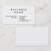 Stijlvol zwart-wit standaardVisitekaartje Visitekaartje (Voorkant / Achterkant)