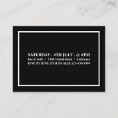 Stijlvol zwart-wit, Toegangskaart Visitekaartje (Achterkant)