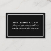 Stijlvol zwart-wit, Toegangskaart Visitekaartje (Voorkant)