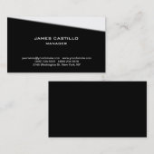 Stijlvol zwart wit, uniek, modern, professioneel visitekaartje (Voorkant / Achterkant)