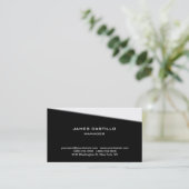 Stijlvol zwart wit, uniek, modern, professioneel visitekaartje (Staand voorkant)