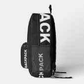 Stijlvol zwart wit vet minimalistisch modern bedrukte rugzak (Rechts)