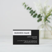 Stijlvol zwart wit Visitekaartje (Staand voorkant)