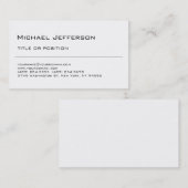 Stijlvol zwart wit Visitekaartje (Voorkant / Achterkant)