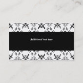 Stijlvol zwart-wit Visitekaartje (Achterkant)