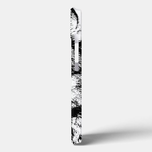 Stijlvol zwart-wit Wolf-kunstwerk Case-Mate iPhone Case (Achterkant / Links)