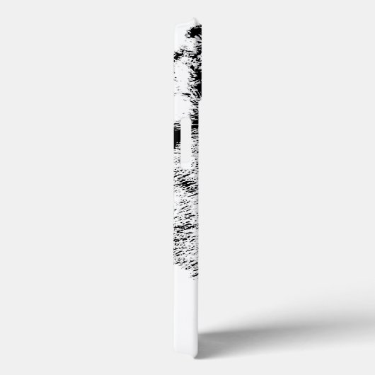 Stijlvol zwart-wit Wolf-kunstwerk Case-Mate iPhone Case (Achterkant / Rechts)