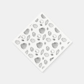 Stijlvol zwart-wit zeesleppatroon servet (Hoek)