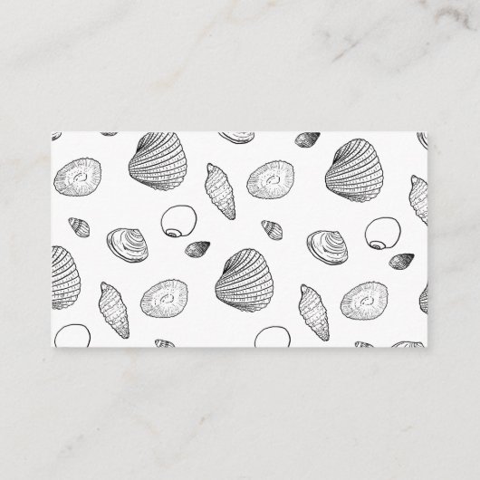 Stijlvol zwart-wit zeesleppatroon visitekaartje (Achterkant)