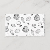 Stijlvol zwart-wit zeesleppatroon visitekaartje (Voorkant)