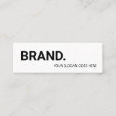 Stijlvol zwart-wit zwart-witscript mini visitekaartje (Voorkant)