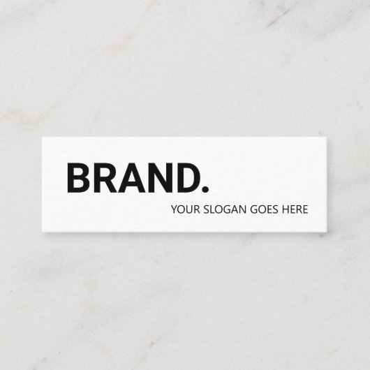 Stijlvol zwart-wit zwart-witscript mini visitekaartje (Voorkant)