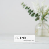 Stijlvol zwart-wit zwart-witscript mini visitekaartje (Staand voorkant)