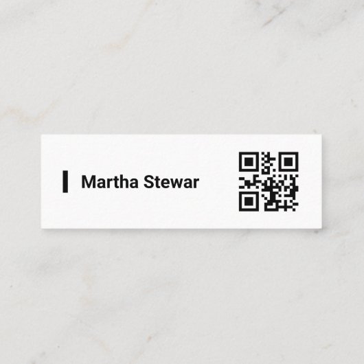 Stijlvol zwart-wit zwart-witscript mini visitekaartje (Achterkant)