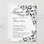 Stijlvol zwart-wit-zwembroeken, repetitief diner kaart (Voorkant)