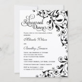 Stijlvol zwart-wit-zwembroeken, repetitief diner kaart (Voorkant)