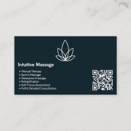Stijlvol zwart-witmassage-Visitekaartje Klantenkaartje